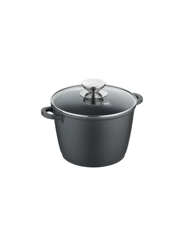 Berndes Gemüse- und Suppentopf mit Glasdeckel aus Aluguss - Vario Click in schwarz