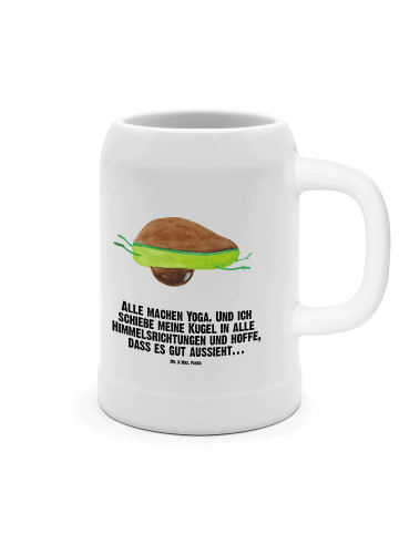 Mr. & Mrs. Panda Krug Avocado Yoga mit Spruch in Weiß