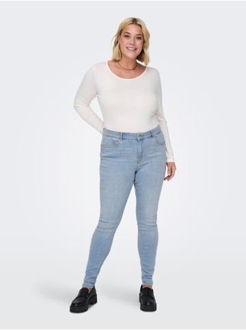 ONLY Carmakoma Push Up Skinny Jeans Curvy Denim Hose Plus Size Stretch Pants in Hellblau