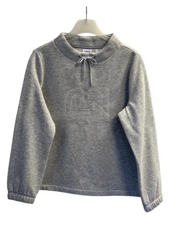 Cecil Sweatshirt mit Funnel Neck in Luna Grey Melange