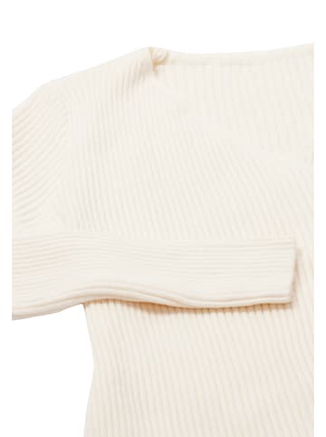 NAEMI Damen Strickpullover in Wollweiss