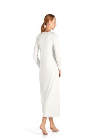 Hanro Langarm Nachthemd Pure Essence 130cm in Weiß