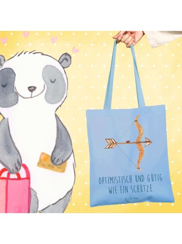 Mr. & Mrs. Panda Tasche Sternzeichen Schütze mit Spruch in Sky Blue