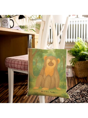 Mr. & Mrs. Panda Tote Bag Affe Design ohne Spruch in Weiß