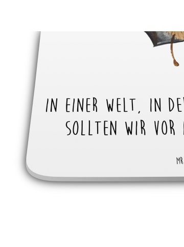 Mr. & Mrs. Panda Glasuntersetzer Fledermaus Flügel mit Spruch in Weiß