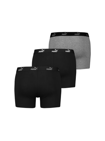 Puma Boxershorts PUMA BW MEN PROMO ELEMENTS SOLID BOXER 3P in Black/Grey Combo