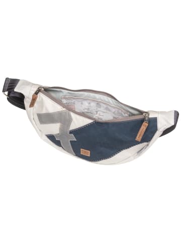 360 grad Rucksack Roop in Weiß/Blau mit grauer Zahl