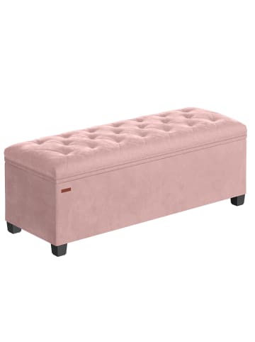 SONGMICS Sitzbank Melisa in Pastellrosa - (B)110 x (H)40 x (T)40 cm
