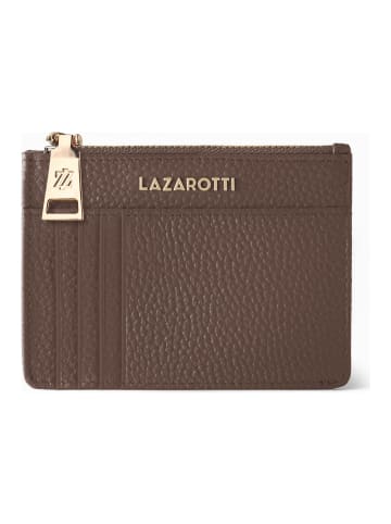 Lazarotti Bologna Leather Schlüsseletui Cardholder Leder 11,5 cm mit Air Tag Fach in taupe