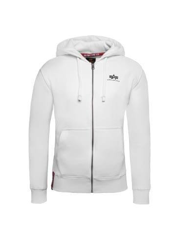 Alpha Industries Sweatjacke Basic Zip Hoody SL A in weiss