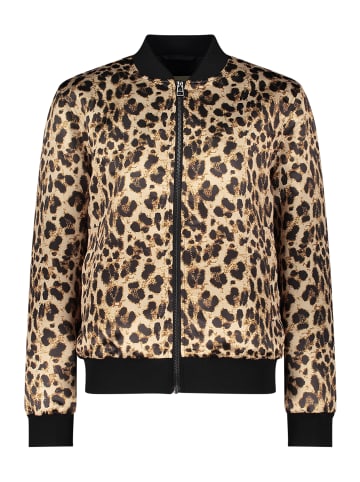 AMBER & JUNE Blouson mit Stehkragen in Beige/Schwarz