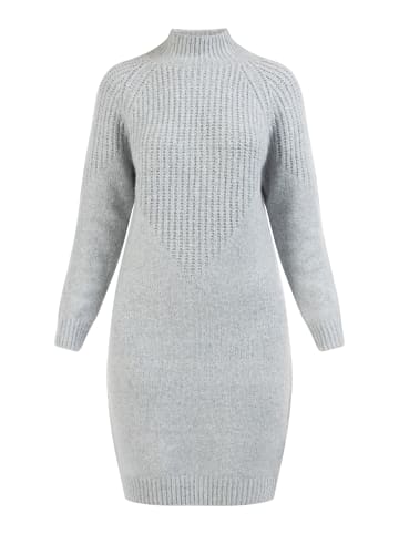 usha WHITE LABEL Damen Strick Langarmkleid Midi in Grau