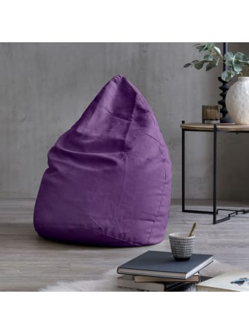 Lumaland Luxury XL PLUS Sitzsack stylischer Beanbag - 220L Lila