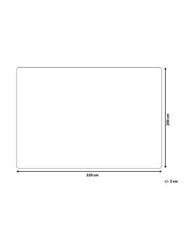 Beliani Kuscheldecke REKA in Rot/Weiß/Blau - (W) 200 x (H) 2 x (L) 220 cm