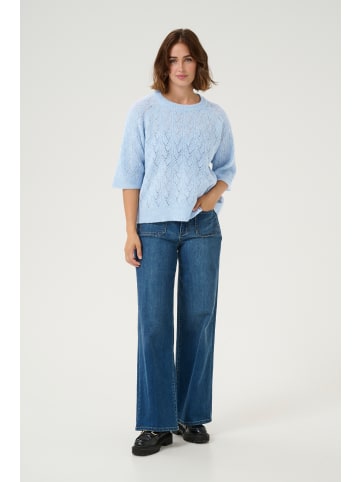 Kaffe Strickpullover KAtiana Loose fit in Celestial Blue Melange