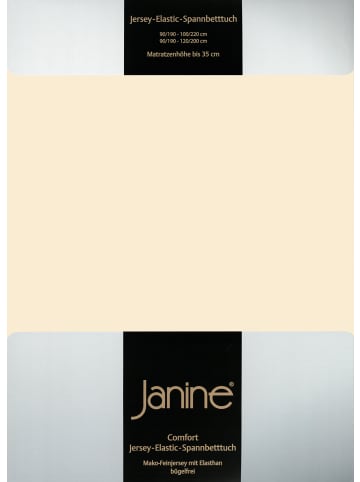 Janine Spannbetttuch Elastic Jersey in leinen