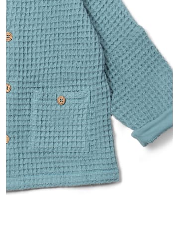 Little Green Radicals Organic Waffle Cotton Jacket in Blue