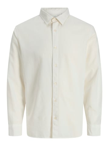 JACK & JONES Junior Langarmhemd JJEBREEZE LINEN BLEND SHIRT in white