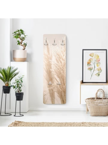 WALLART Garderobe - Pampasgras im Sonnenlicht in Creme-Beige