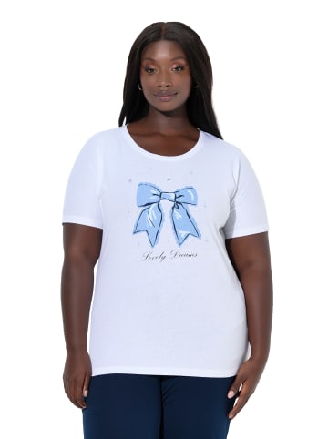 Ulla Popken Pyjama-Shirt in wasserblau