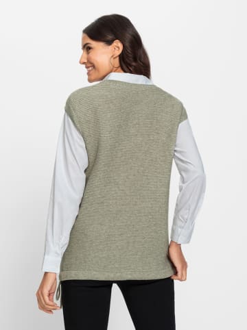 WITT WEIDEN Pullunder in khaki-meliert