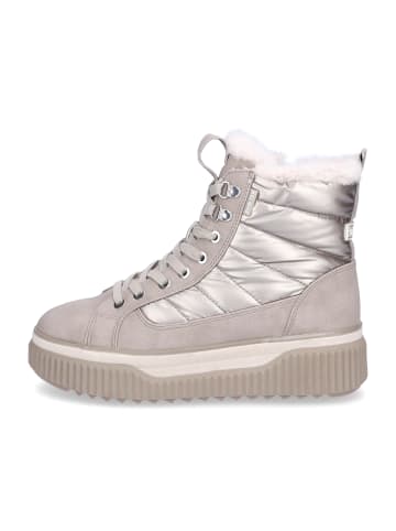 Tamaris Schnürboot in Beige Metallic