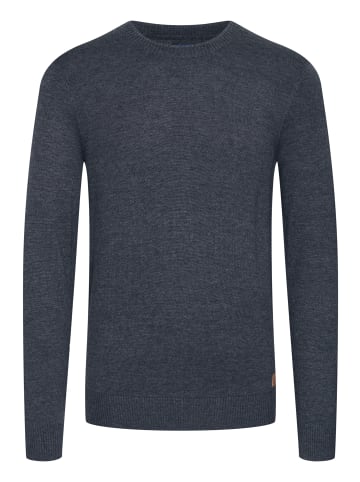 BLEND Strickpullover BHLars 20703347ME Strickpulli mit aufgestickten Ellenbogenpatches in Blau
