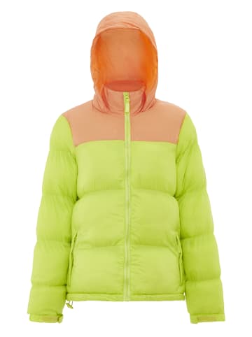 myMo Wattierte Steppjacke in Saure Limette Aprikose