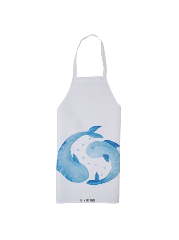 Mr. & Mrs. Panda Küchenschürze Sternzeichen Fische ohne Spruch in Weiß