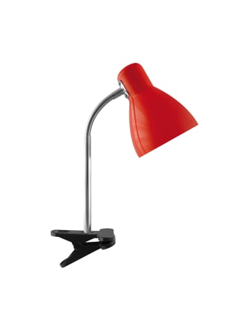 Licht-Erlebnisse Tischlampe (B)14.5 x (L)11.7 x (H)36 cm in Edelstahl Rot Schwarz
