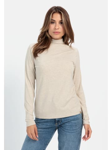 Camel Active Langarmshirt mit Rollkragen in Beige