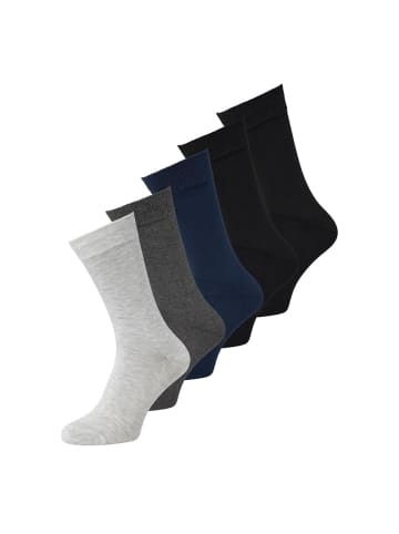 Jack & Jones Socken 5er Pack in Grau/Blau/Schwarz