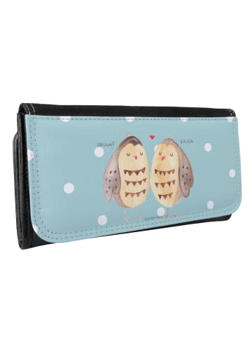 Mr. & Mrs. Panda Portemonnaie für Damen Eulen Liebe ohne Spruch in Türkis Pastell