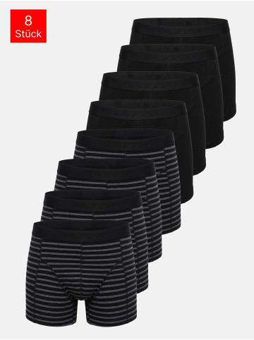 Tazzio Boxershorts 6er-Pack "BS1000" in Anthrazit/Schwarz