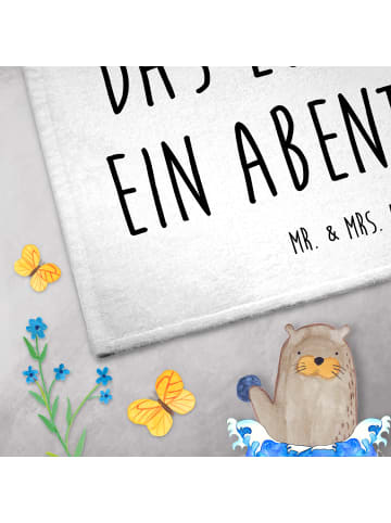 Mr. & Mrs. Panda Handtuch Eule Federschmuck mit Spruch in Weiß