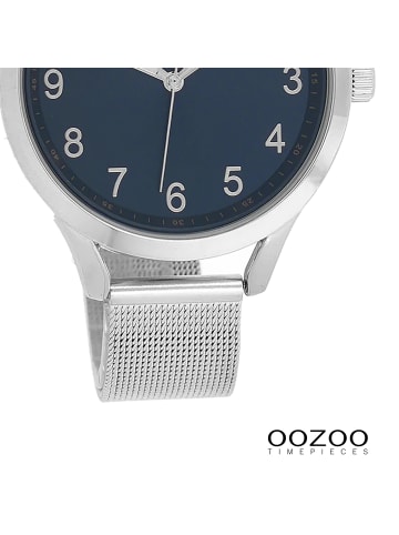 Oozoo Analog-Armbanduhr Oozoo Timepieces silber groß (ca. 42mm)
