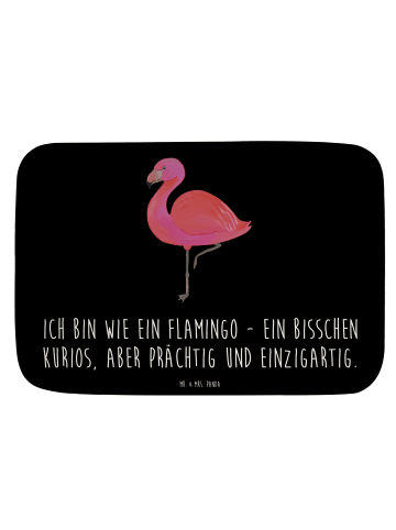 Mr. & Mrs. Panda Badvorleger Flamingo Classic mit Spruch in Schwarz