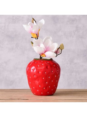 AltoBelli Vase BERRY Rot Keramik ERDBEERE 16x14 cm