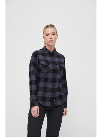 Brandit Flanell-Hemden in black/grey