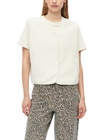 s.Oliver Teddyfell-Weste in ecru - 0001