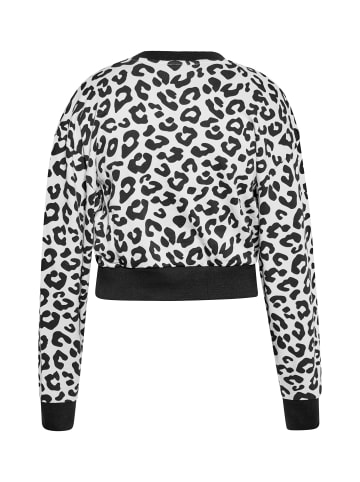 Swirly Damen Sweatshirt in Weiss Leo
