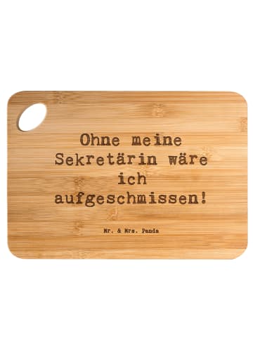 Mr. & Mrs. Panda Frühstücksbrettchen Spruch Sekretärin Helfer mi... in Braun