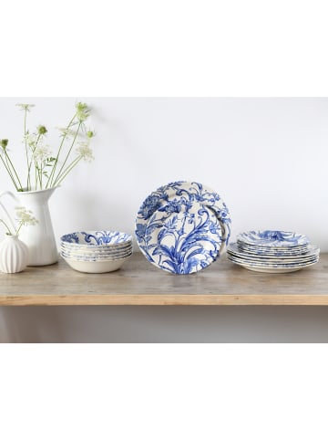 CreaTable Venecia Blau, 18-teiliges Geschirrset, Teller Set aus Steingut in Mehrfarbig in Mehrfarbig