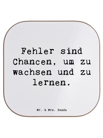 Mr. & Mrs. Panda Tischschoner Spruch Fehler lernen wachsen mit S... in Weiß