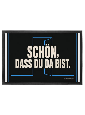 Mr. & Mrs. Panda Schmutzmatte Türmatte urban Design mit Spruch in Weiß