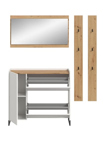 ebuy24 Garderobenmöbel Drive Weiß 192 x 32 cm