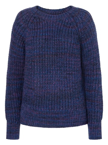 More & More Grobstrickpullover in purple melange knit