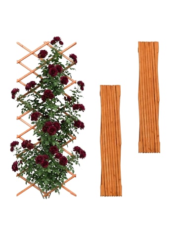relaxdays 3 x Rankgitter in Orange - (B)90 x (H)310 cm