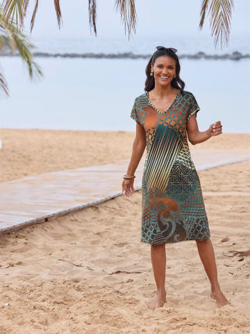 WITT WEIDEN Sommerkleid in camel-jade-bedruckt