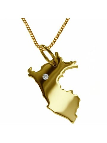 Schmuckador 50cm Kette + Peru mit Brillant 585 Gold in gold